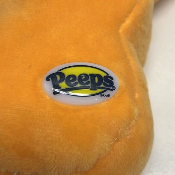 (2) 6” Stuffed Rabbit Peeps Orange Rabbit Overalls Green Rabbit Bow Hat Easter - Picture 4 of 11